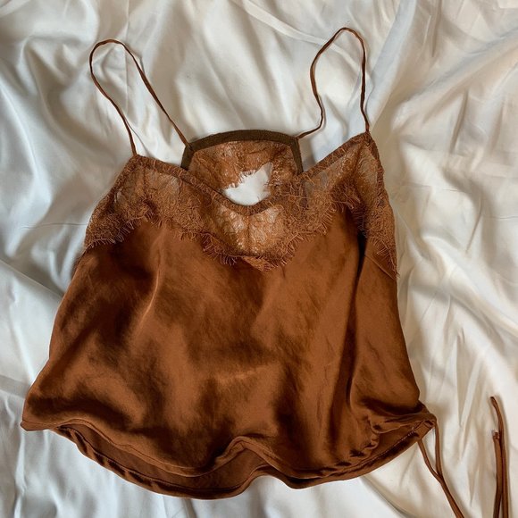 FREE PEOPLE Bronze Lingerie Top Size M - Picture 1 of 3